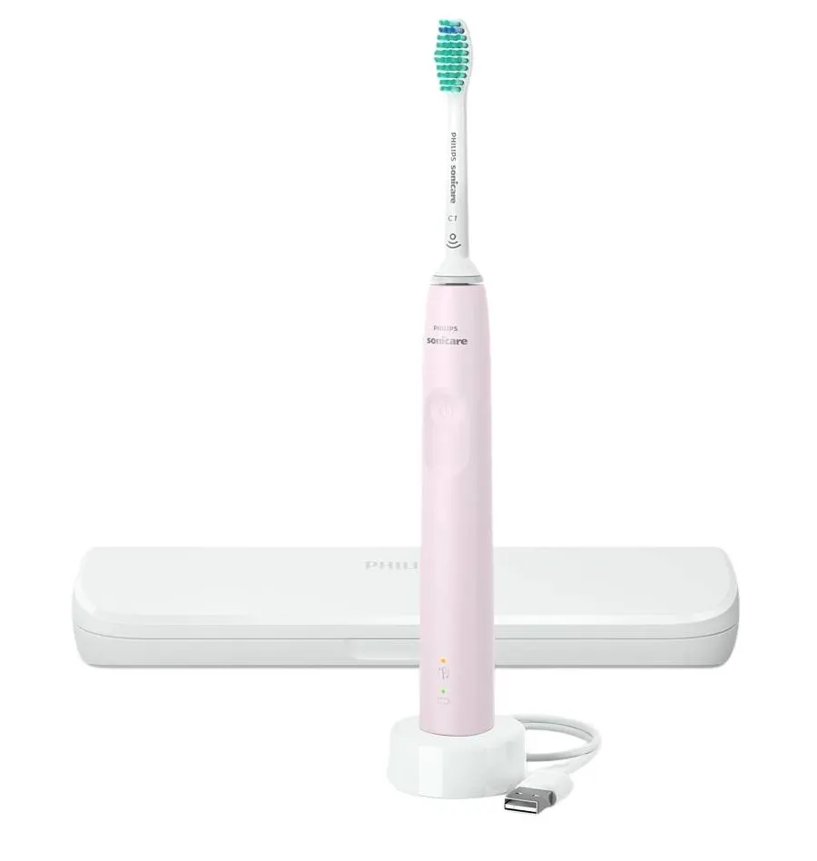 obrazek 1 Philips Sonicare + Travel Case Seria 3100 Różowa Hx3673/11