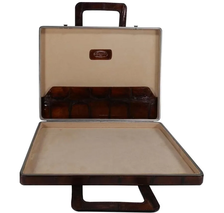 picture 2 Leather case for a MacBook and documents – crocodile leather