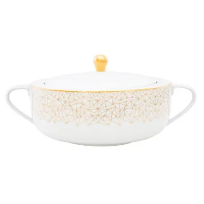 Zdjęcie Waza porcelanowa z unikalnym wzorem do jadalni