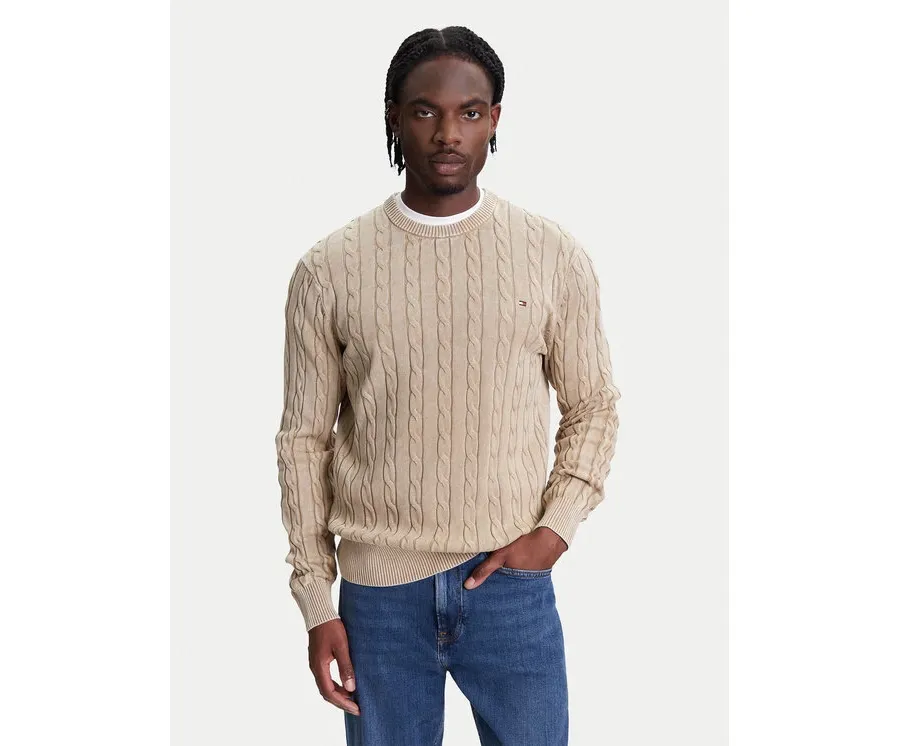 obrazek 1 Tommy Hilfiger Sweter Classic MW0MW39524 Beżowy Regular Fit
