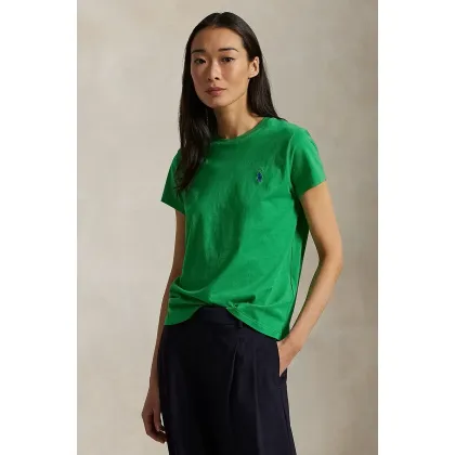 Zdjęcie Polo Ralph Lauren t-shirt bawełniany damski kolor zielony 211898698