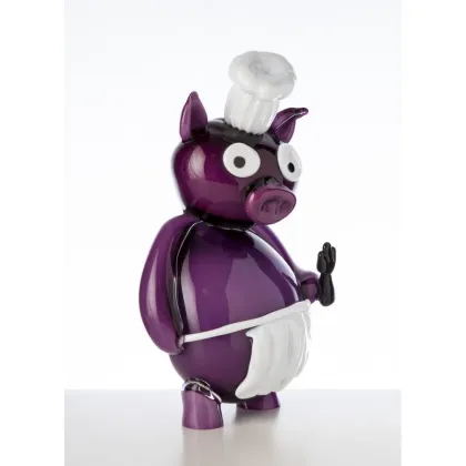 Zdjęcie Fantastyczna figurka ze szkła dmuchanego Murano „Chef Pork” na upominek dla kucharza