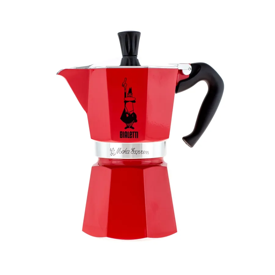obrazek 1 Bialetti kawiarka Moka Express 6tz czerwona BIALETTI