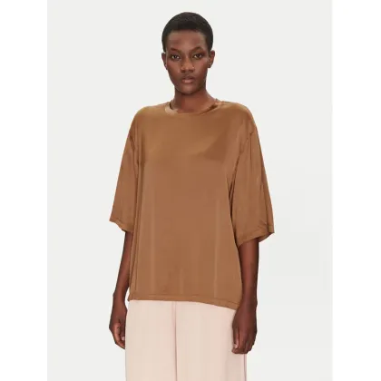 Zdjęcie ViCOLO Bluzka TD0013 Brązowy Relaxed Fit