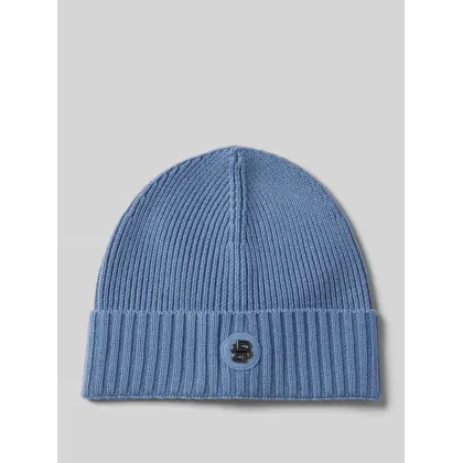 Zdjęcie Czapka beanie z żywej wełny z detalem z logo model ‘Fati’