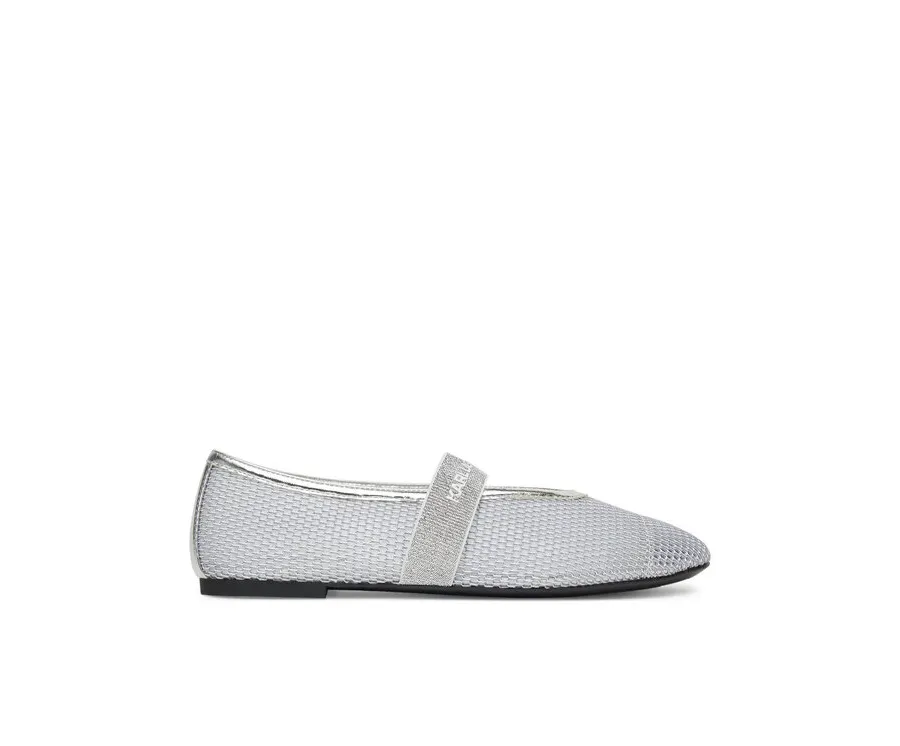 obrazek 1 KARL LAGERFELD Baleriny KL40125 Srebrny