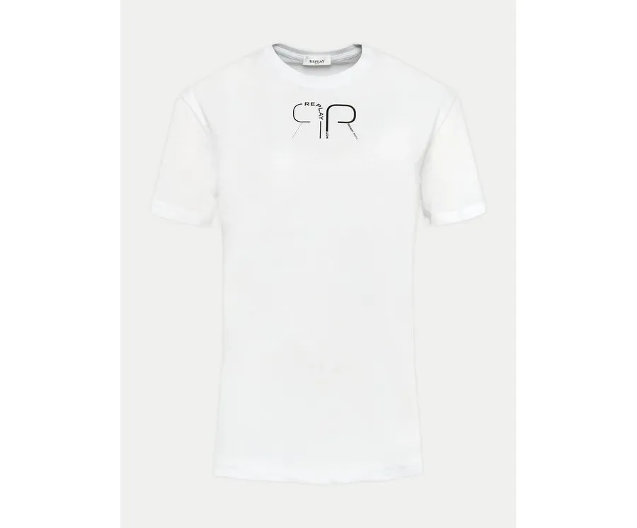 obrazek 1 Replay T-Shirt W3566P.000.23612P Biały Regular Fit REPLAY