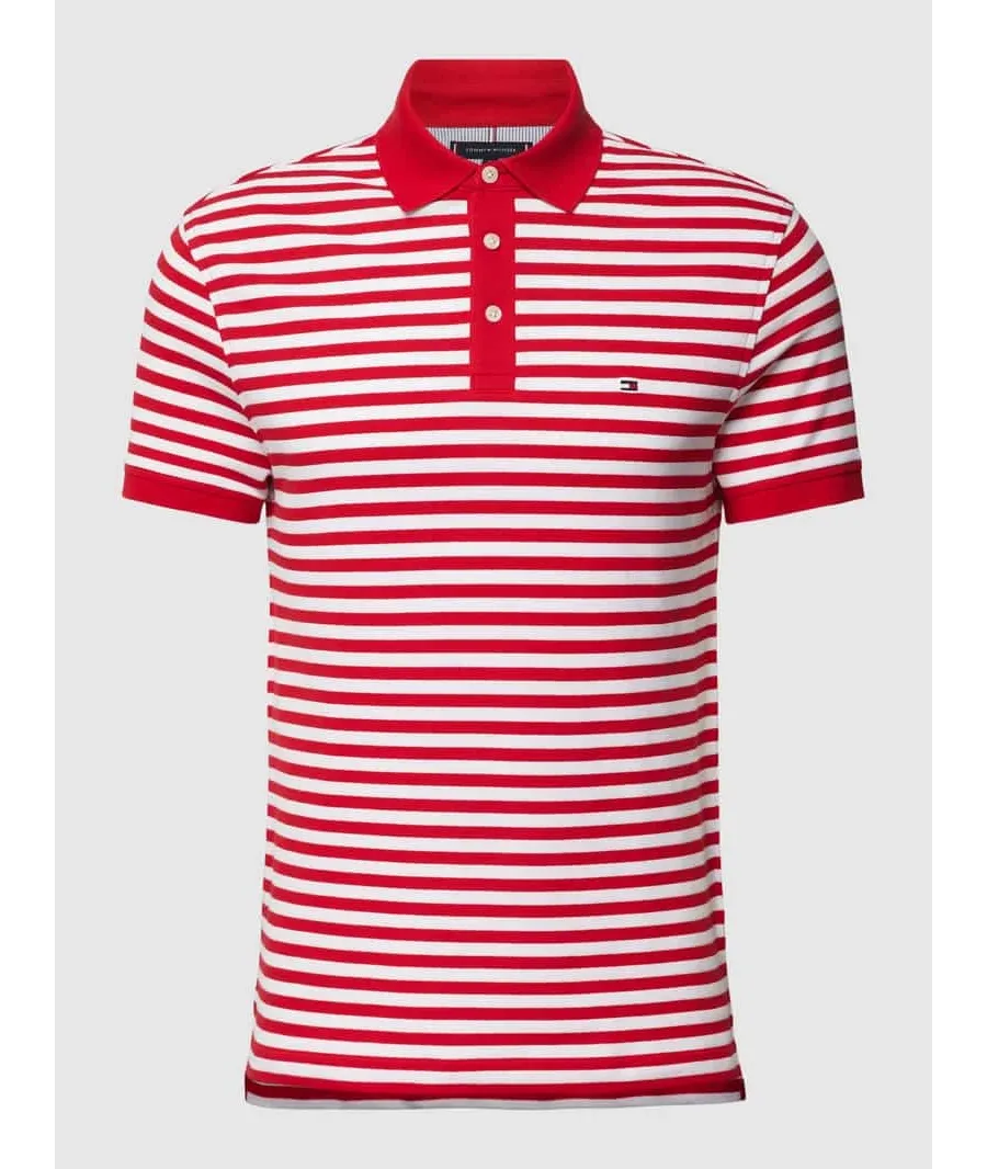 obrazek 1 Tommy Hilfiger Polo 1985 MW0MW17771 Czerwony Slim Fit
