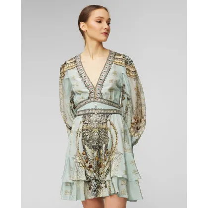 Zdjęcie Jedwabna Sukienka Camilla Button Front Frill Free Espiritu