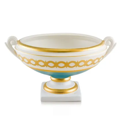 Picture Ceramic bowl on a pedestal with two handles – Ahura