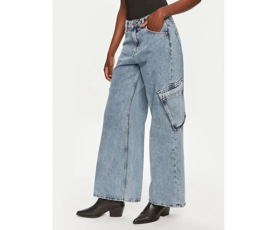 obrazek 1 Hugo Jeansy Gemanda 50519907 Niebieski Wide Leg HUGO