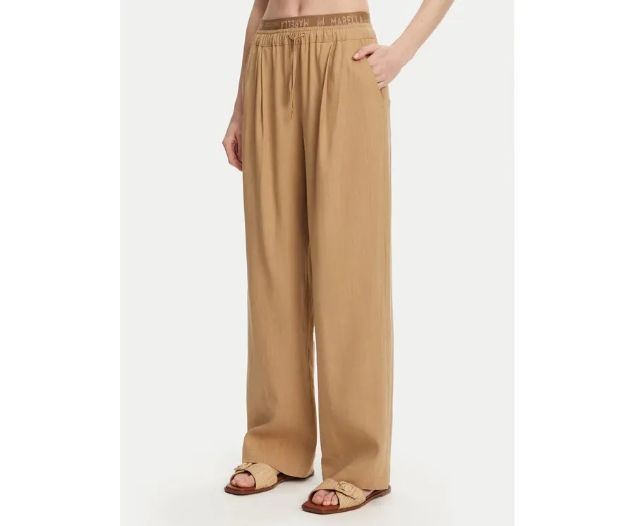 obrazek 1 Marella Spodnie materiałowe Fred 2513131085 Beżowy Wide Leg