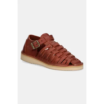 Zdjęcie Fracap sandały skórzane Sandals damskie kolor brązowy D025