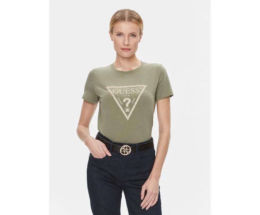 obrazek 1 Guess T-Shirt W4RI69 J1314 Zielony Regular Fit