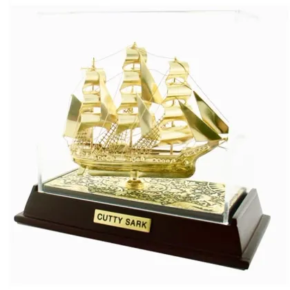 Zdjęcie Figurka statku Cutty Sark z damasceńską dekoracją - Anframa