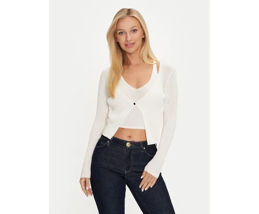 obrazek 1 Guess Kardigan W4YR37 Z3G32 Biały Regular Fit