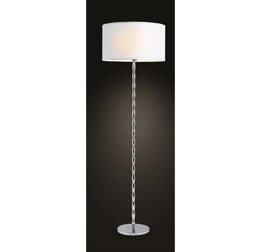 obrazek 3 Ekskluzywna lampa podłogowa z mosiądzu, wykończona chromem lub niklem
