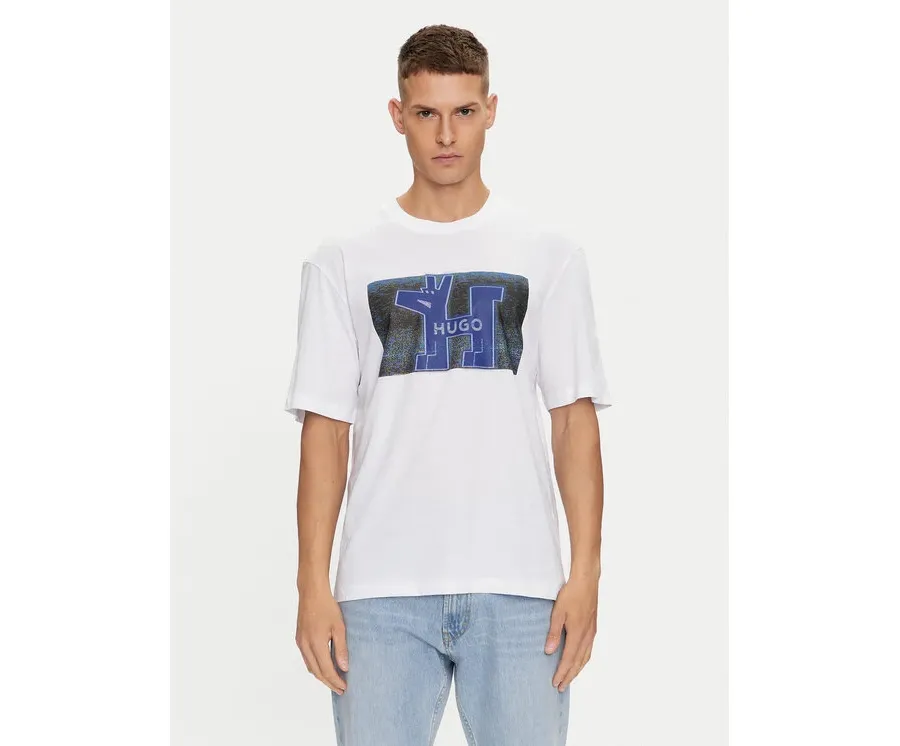 obrazek 1 Hugo T-Shirt Nedary 50519131 Biały Regular Fit HUGO