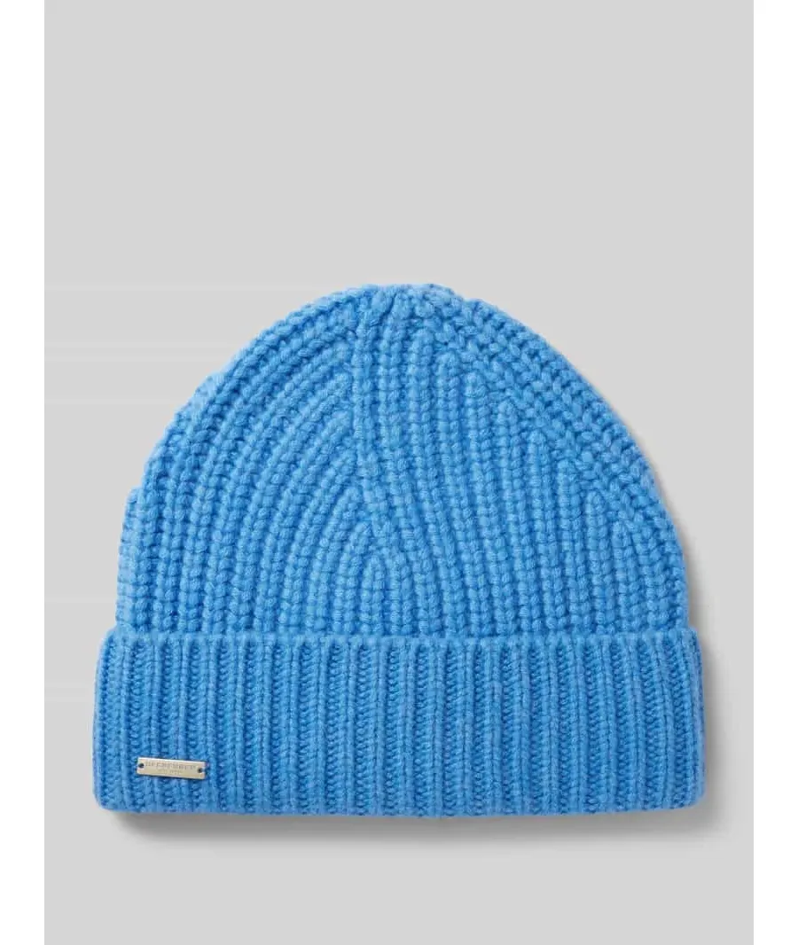 obrazek 1 Czapka beanie z czystego kaszmiru z detalem z logo