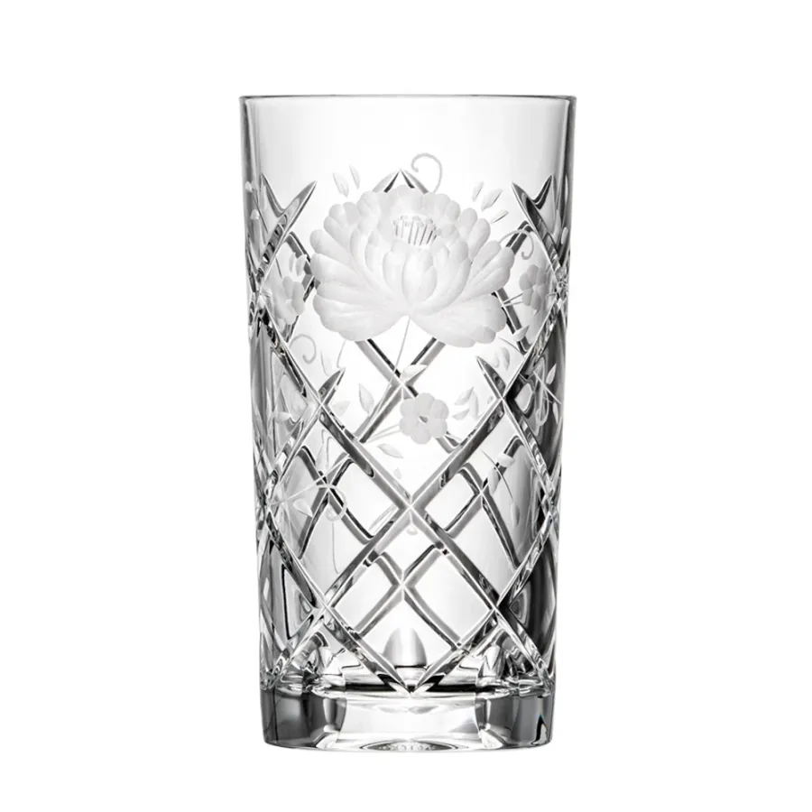 obrazek 1 Kryształowa szklanka z delikatnym kwiatowym wzorem - Luxury Products