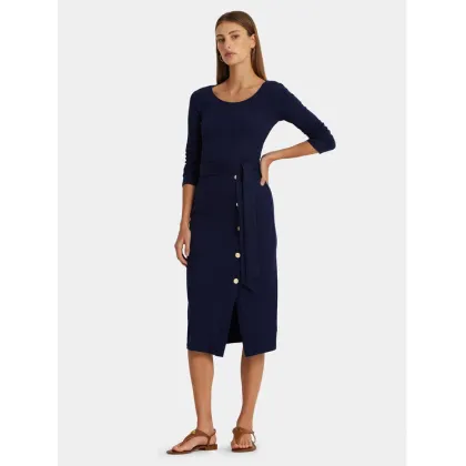 Zdjęcie Lauren Ralph Lauren Sukienka dzianinowa 250889290003 Granatowy Slim Fit LAUREN RALPH LAUREN