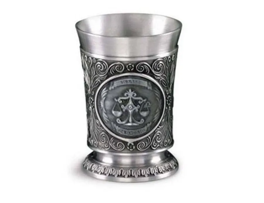 obrazek 1 Piękny kieliszek z cyny - znak zodiaku 