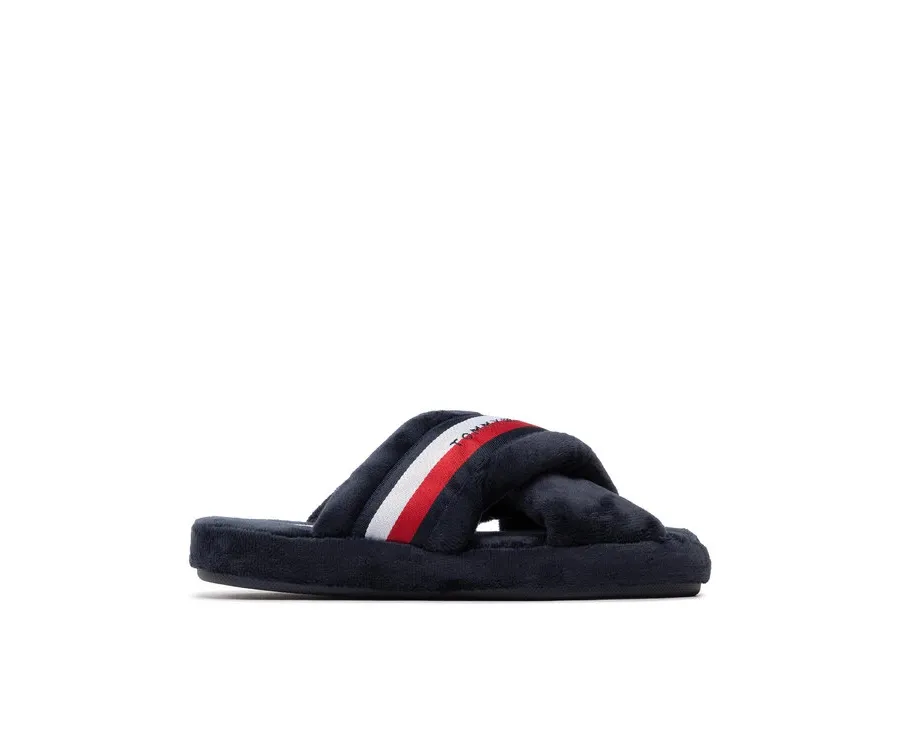 obrazek 1 Tommy Hilfiger Kapcie Comfy Home Slippers With Straps FW0FW06587 Granatowy