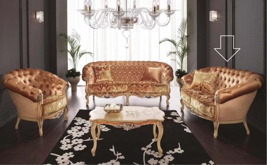 obrazek 1 Prestiżowa włoska dwuosobowa sofa w stylu antycznym - Morello Gianpaolo