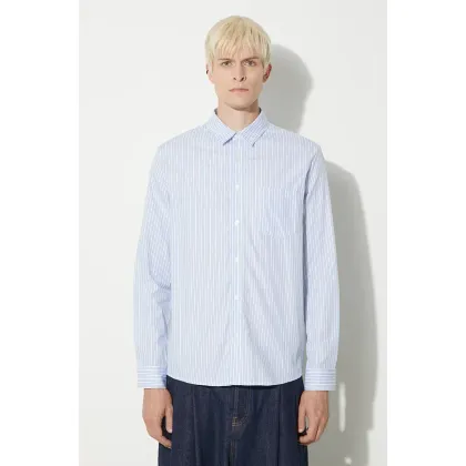 Zdjęcie A.P.C. koszula Chemise Clement męska kolor niebieski regular z kołnierzykiem klasycznym COHAI-H12512
