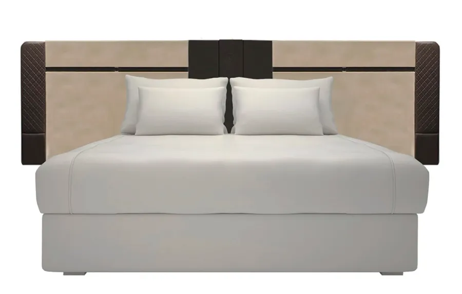 obrazek 1 Prestiżowy zagłówek MASTER grawerowana skóra, do materaca 160cm - Collecion Alexandra