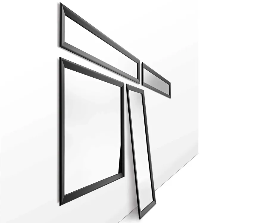 obrazek 3 Włoskie stylowe lustro z aluminiowym obramowaniem - dużo rozmiarów