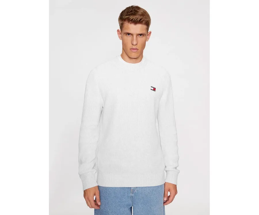 obrazek 1 Tommy Jeans Sweter Tonal Xs Badge DM0DM17776 Szary Regular Fit