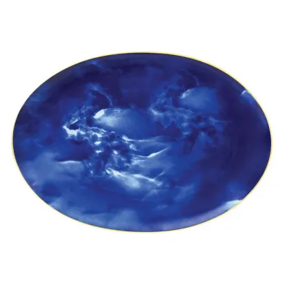 Zdjęcie Niesamowity talerz owalny 30 cm z porcelany do jadalni