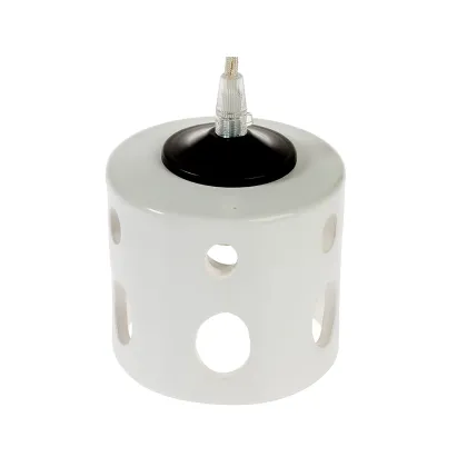 Picture Artistic white hanging lamp made of ceramics - Virginia Casa