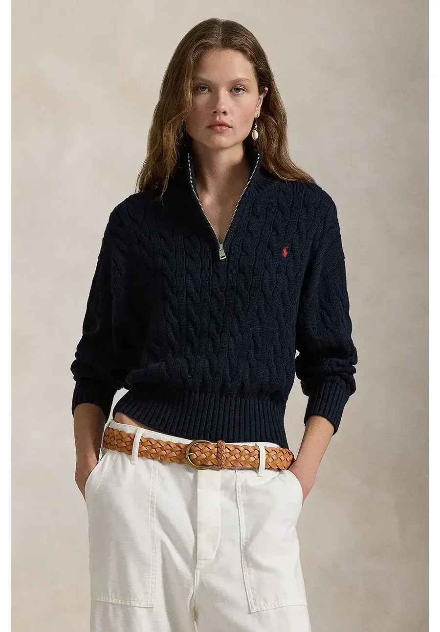 obrazek 1 Polo Ralph Lauren sweter bawełniany kolor niebieski ciepły 211963467