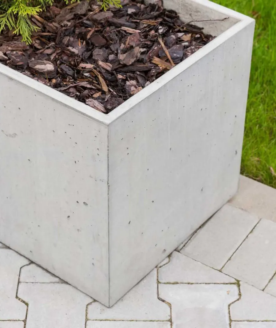 obrazek 1 90x45x45 cm CT - Donica betonowa w kształcie prostokąta (biała)