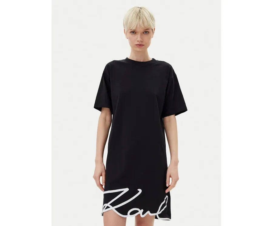 obrazek 1 KARL LAGERFELD Sukienka codzienna A1W13001 Czarny Regular Fit