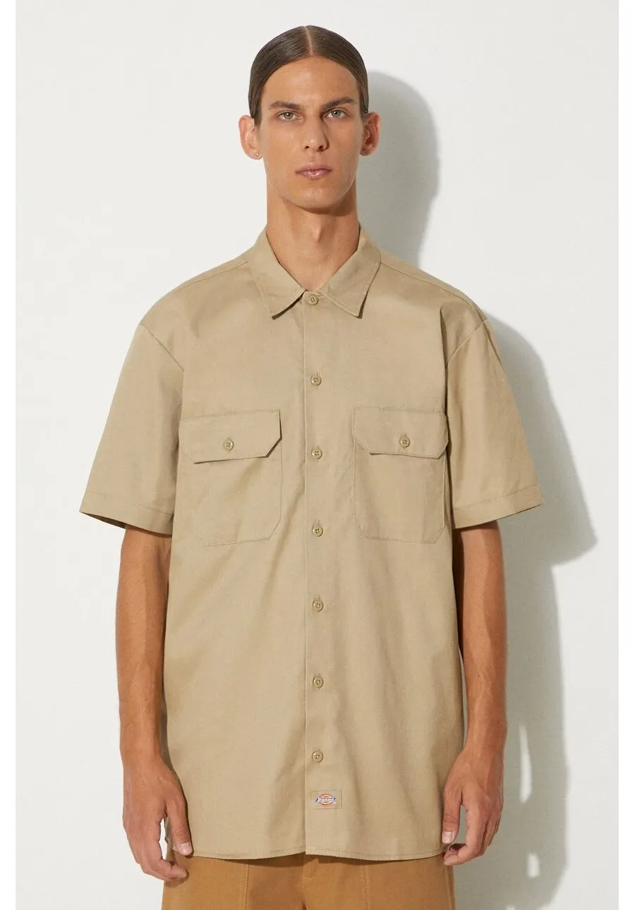 obrazek 1 Dickies koszula męska kolor zielony regular z kołnierzykiem klasycznym