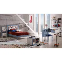 Zdjęcie Młodzieżowa ławka na kółkach z aplikacją „STEP” i siedziskiem z imitacji skóry - Ferretti e Ferretti