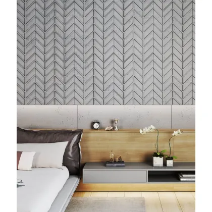 Zdjęcie 93,9x60 cm VT - PB47 (B15 czarny) JODEŁKA - Panel dekor 3D beton architektoniczny