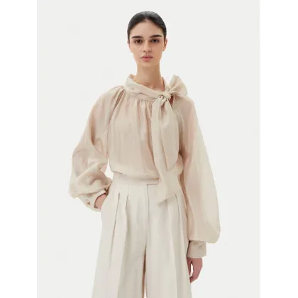 Zdjęcie ViCOLO Bluzka TD0587 Beżowy Relaxed Fit