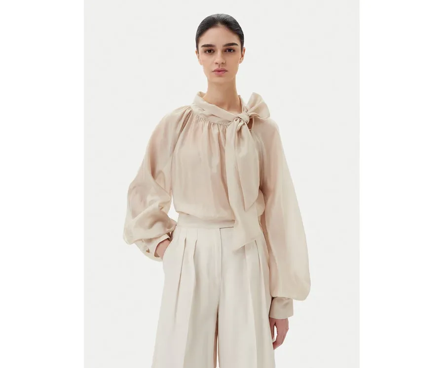 obrazek 1 ViCOLO Bluzka TD0587 Beżowy Relaxed Fit