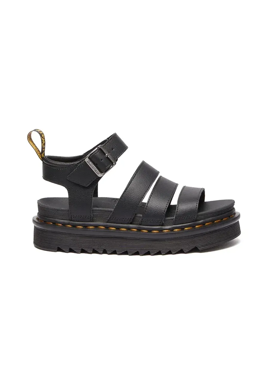 obrazek 1 Dr. Martens sandały skórzane Blaire damskie kolor czarny na platformie DM31520001