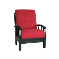 Picture Unique Italian Badia armchair with curved armrests