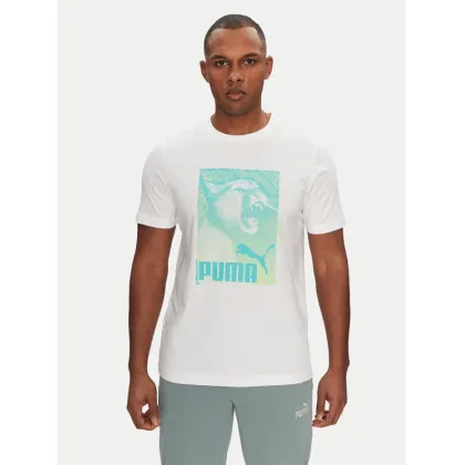 Zdjęcie Puma T-Shirt Graphics Photoprint 684836 Biały Regular Fit