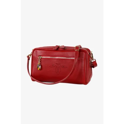 Zdjęcie Czerwona stylowa torebka wykonana z włoskiej skóry - Terrida