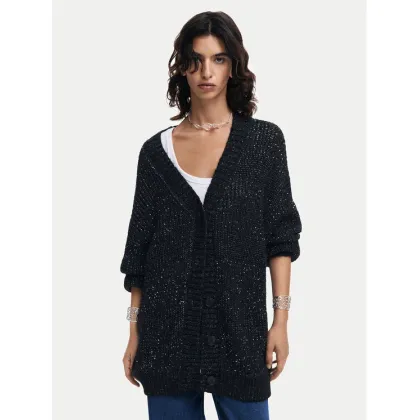 Zdjęcie Desigual Kardigan Fredericton 24WWJF22 Czarny Relaxed Fit