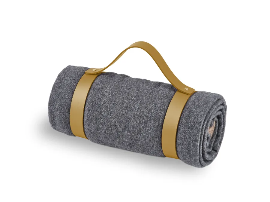 obrazek 1 Skórzany pas do koca w oryginalnym musztardowym kolorze