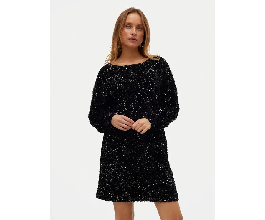 obrazek 1 Vero Moda Sukienka koktajlowa Bella 10317046 Czarny Regular Fit