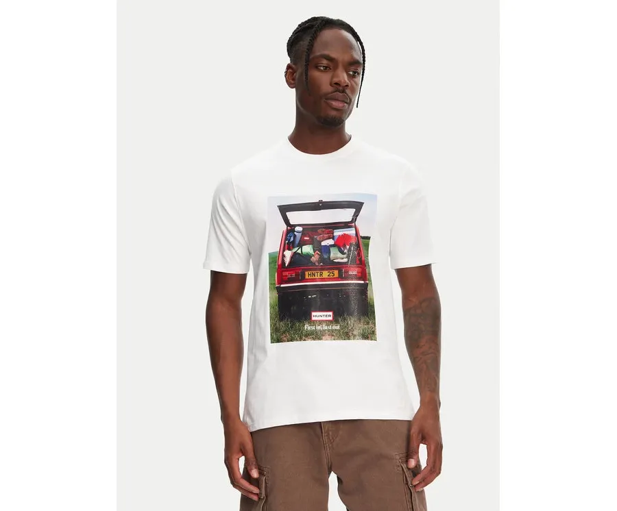 obrazek 1 Hunter T-Shirt Tomi Grapphic HARM0037251 Biały Regular Fit